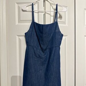 Zara Strapless Denim Dress - Blue